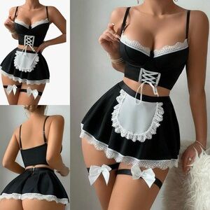 Erotic Clothing Sexy Maid Servant Cosplay Lingerie Set Size XL